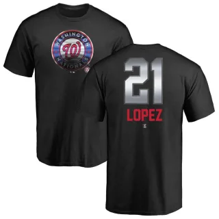 Men's Washington Nationals Jorge Lopez Black Midnight Mascot T-Shirt