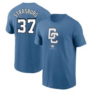 Men's Washington Nationals Stephen Strasburg Blue 2025 City Connect Fuse T-Shirt