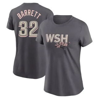 Women's Washington Nationals Aaron Barrett Gray 2022 City Connect T-Shirt