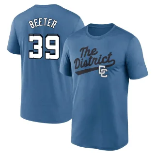 Youth Washington Nationals Clayton Beeter Blue 2025 City Connect Fuse Script Team Phrase Performance 2.0 T-Shirt